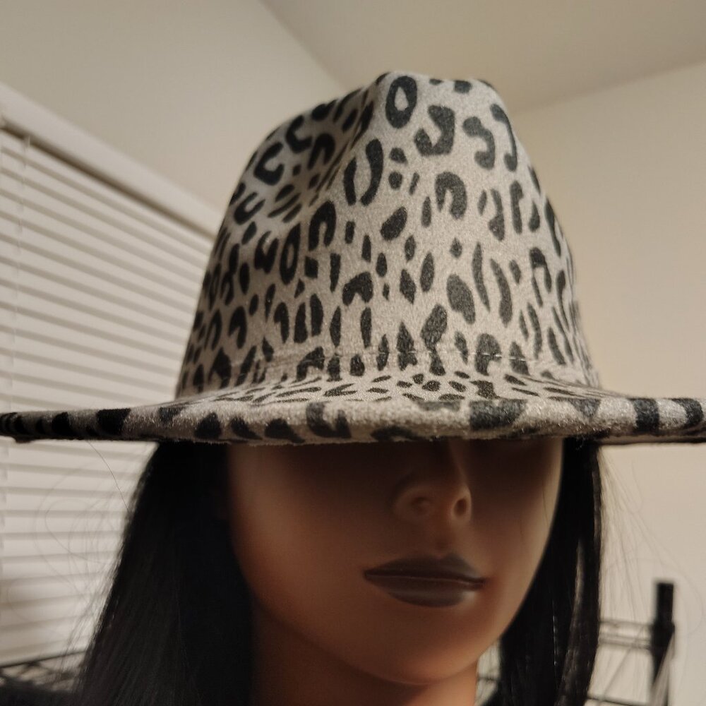 Grey Leopard Fedora